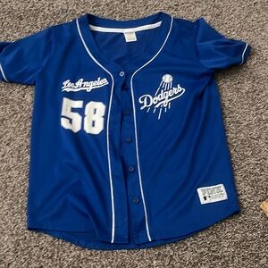 Blue and white Los Angeles jersey